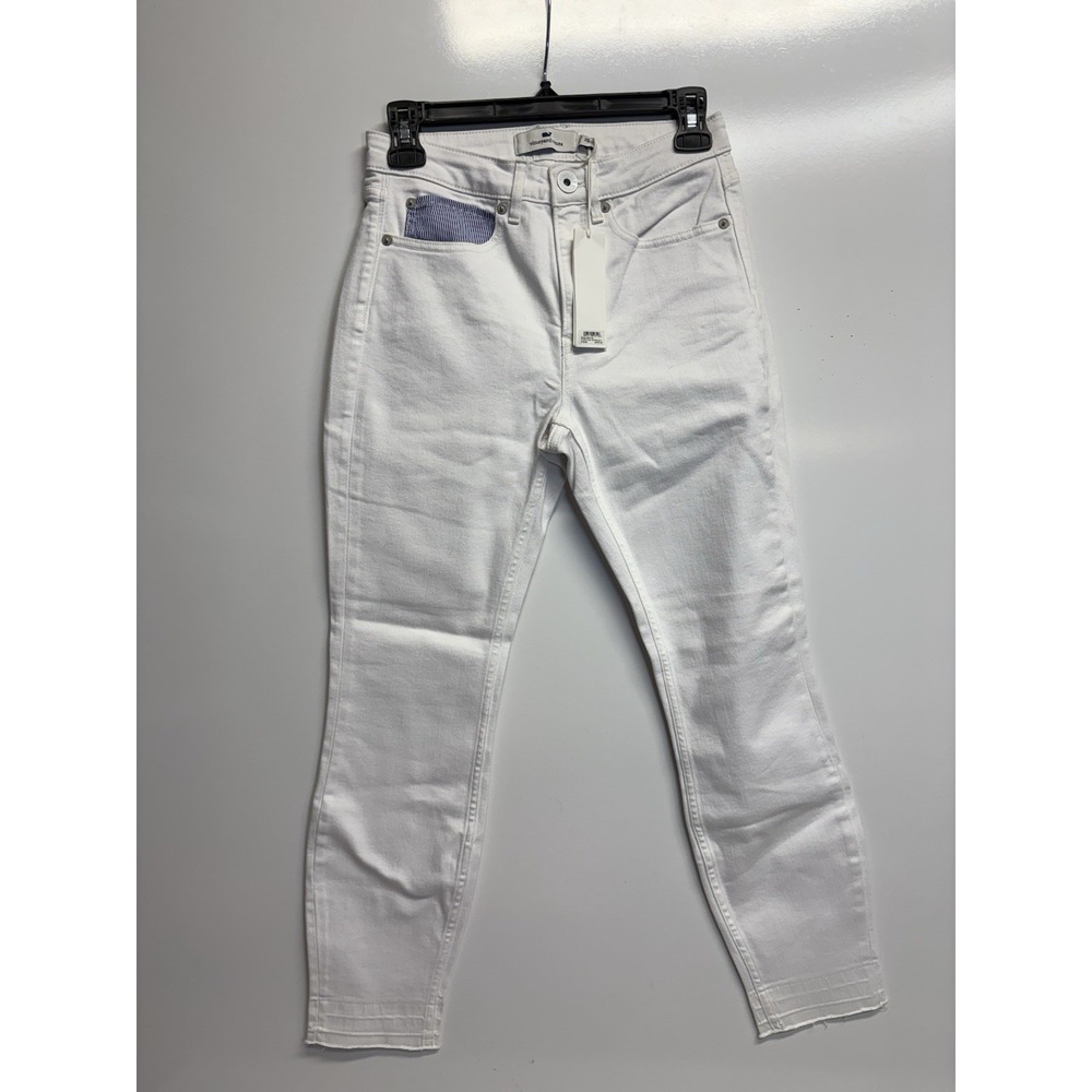 Vineyard Vines Size‎ 25  Striped Pocket Cropped Denim -Rise Skny NEW $178